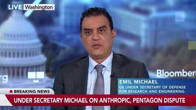 Pentagon's Michael on Anthropic Talks, Military Use of AI