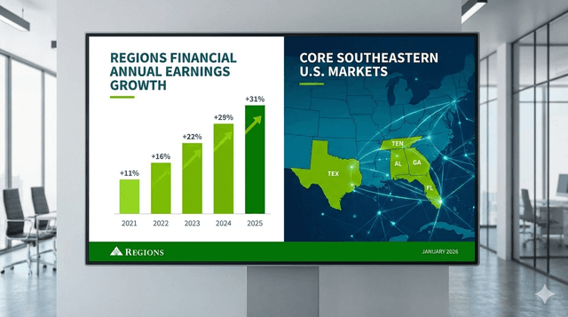 Regions Financial profit rises 7% as wealth management hits records