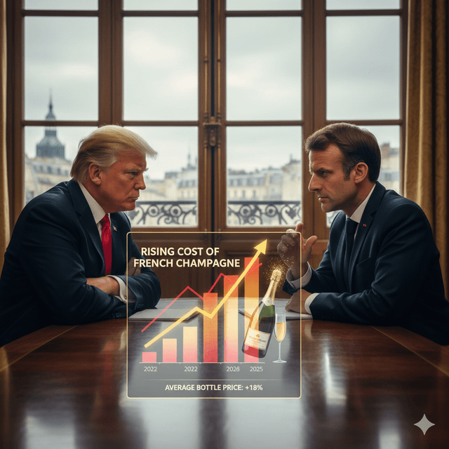 Trump threatens 'crushing' champagne tariffs as Macron snubs peace board