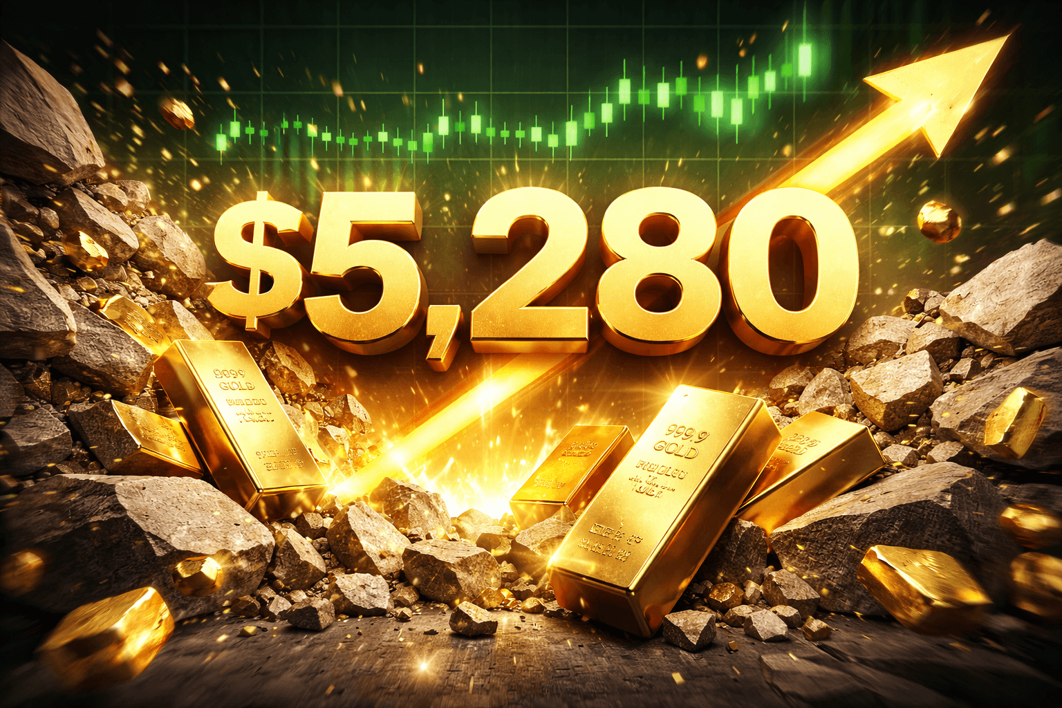 Gold price hits record $5,280 as Trump dollar comments spark rally