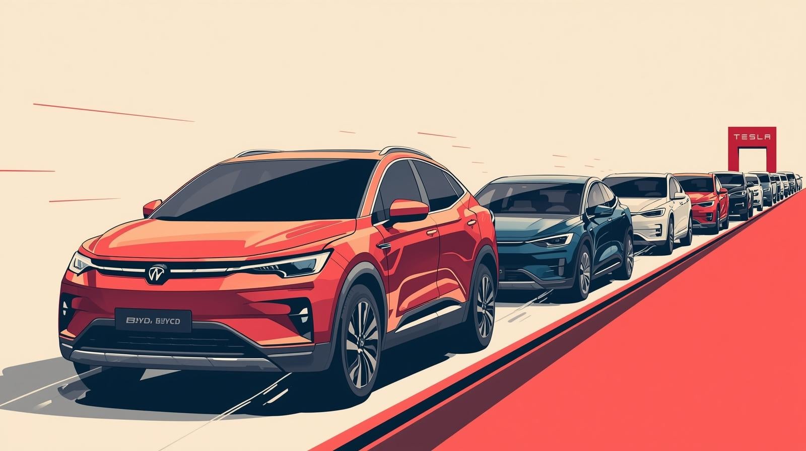 BYD poised to overtake Tesla as world’s top EV seller