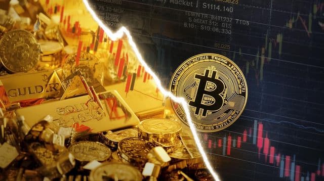 Gold tops $5K as Bitcoin falls amid market divergence