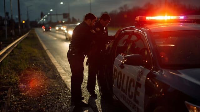 Man arrested after drugs discovered in motorway stop