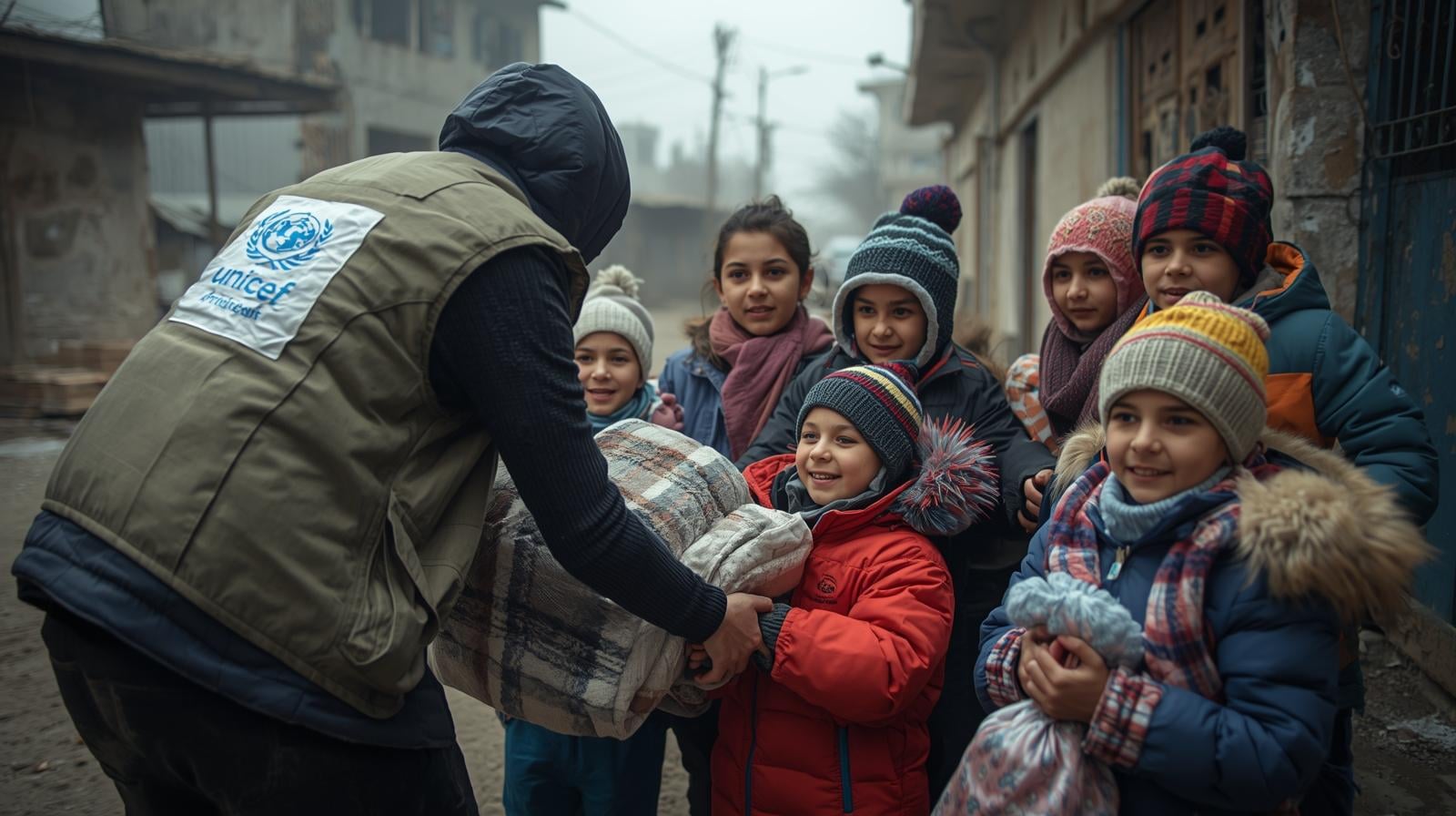 UNICEF delivers urgent winter aid to children in Gaza