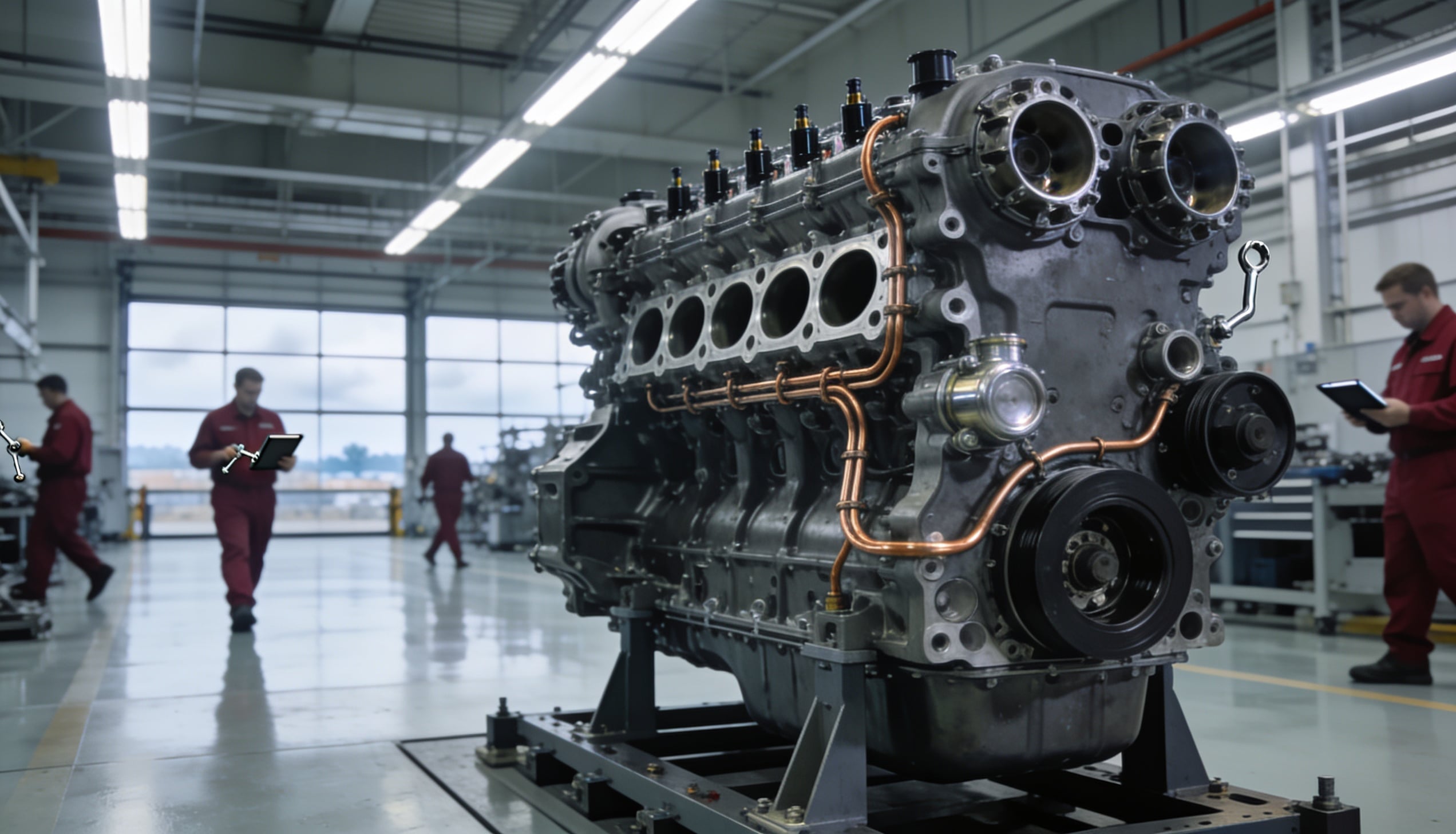 A diesel engine truck.