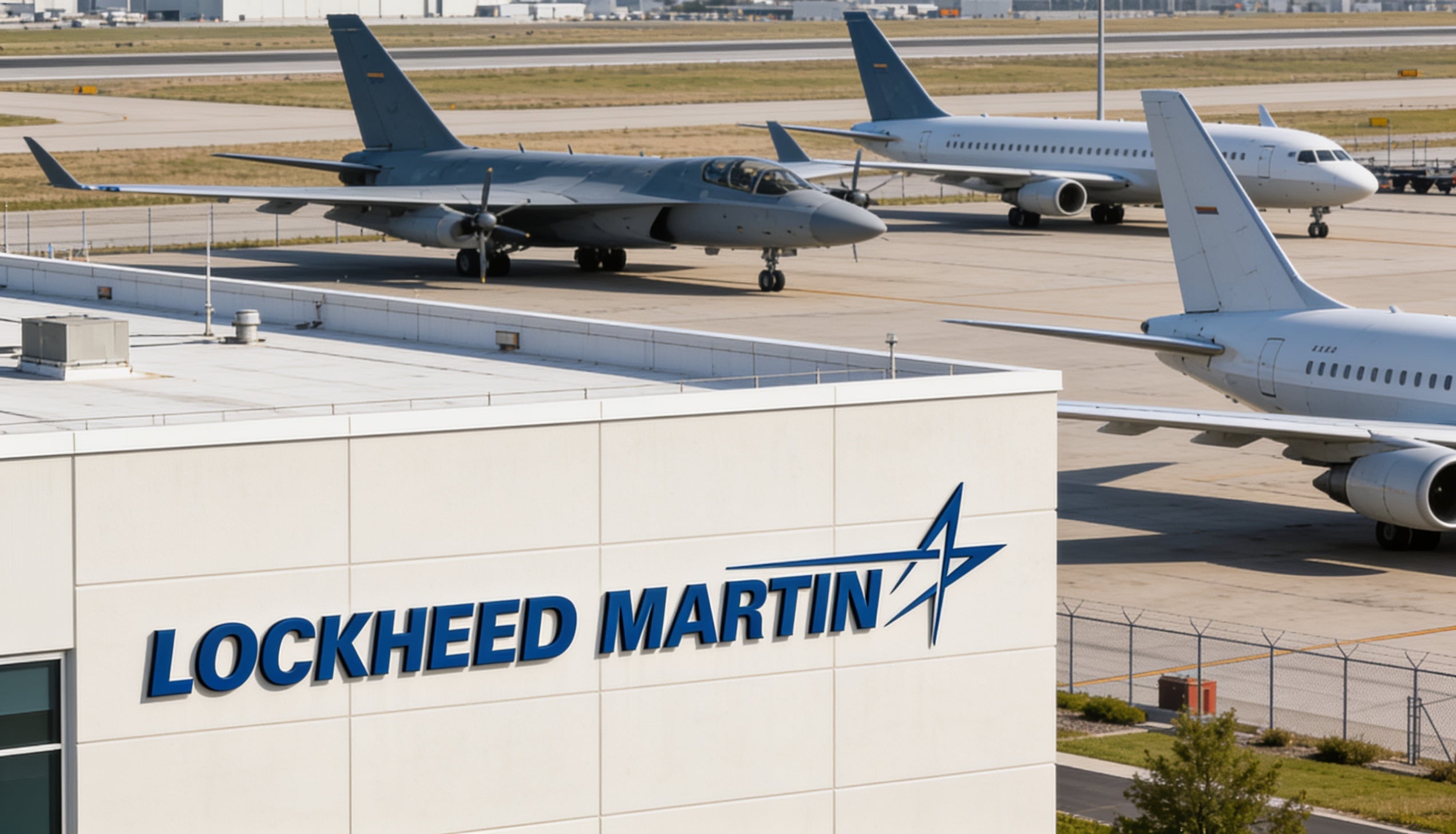An airplanes outside.