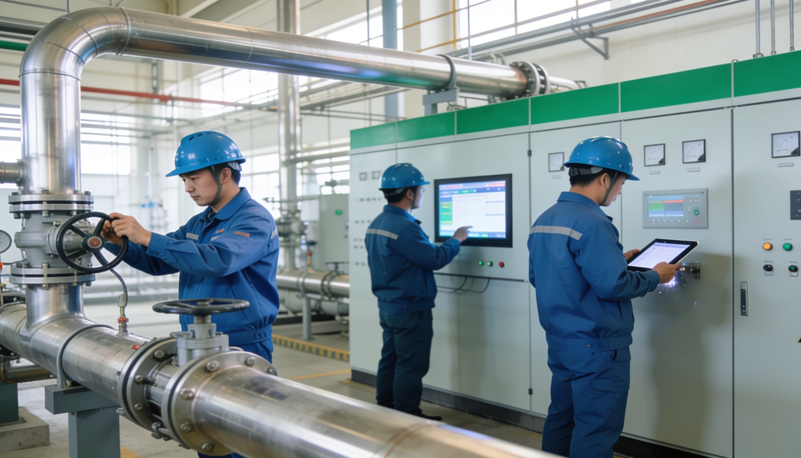A group pf employees busy on their work.