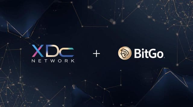 XDC Network gains BitGo custody backing